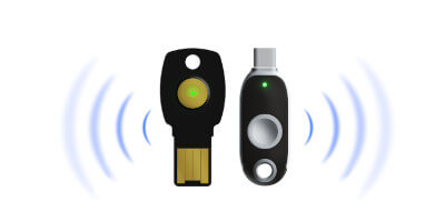 Chiave di sicurezza FIDO per l'autenticazione multifattoriale su NFC o USB