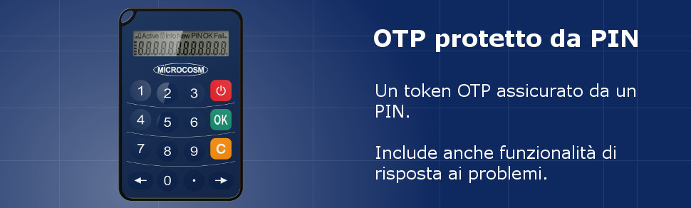 Tastiera display OTP protetta da PIN