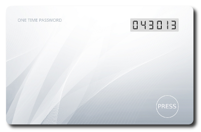 Scheda display con password utilizzabile una sola volta OATH HOTP ISO 7810 ID-1