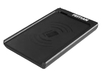Lettore di smart card senza contatto per la lettura e la scrittura di smart card con conformità ISO-14443, ISO-18092 e MIFARE.
